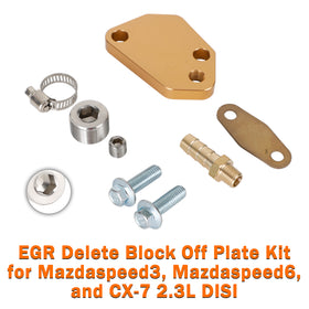 Mazdaspeed3/Mazdaspeed6/CX-7 2.3L DISI EGR-Löschblock-Off-Platten-Kit, generisch