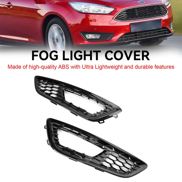 2015–2017 Ford Focus Paar Frontstoßstange Nebelscheinwerfer Lampenabdeckung Lünette Grill F1EZ15200A F1EZ15201A Generisch