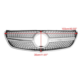 2014-03.2019 Benz W447 V-Class Diamond Front Upper Grille Grill Generic