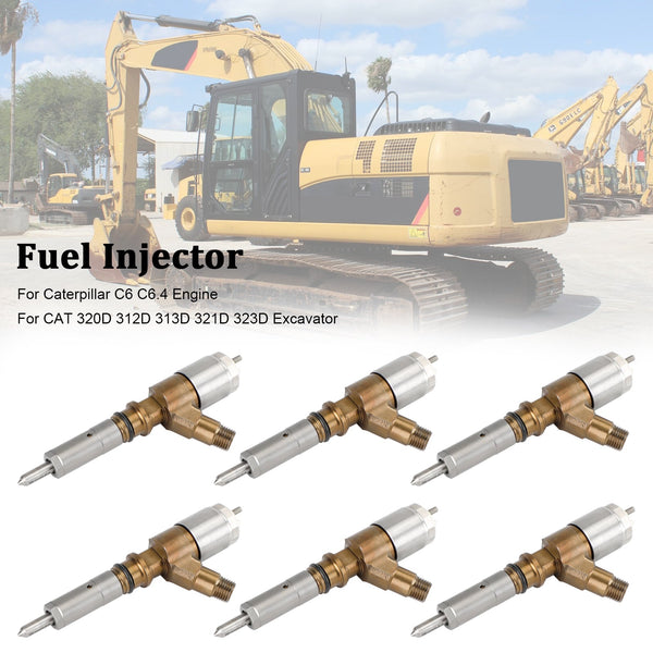 CAT 320D 312D 313D 321D 323D Bagger 6PCS Einspritzdüsen 3264700 10R-7675 Generisch