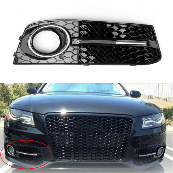 RH Honeycomb Fog Light Cover Grille Right Front Grills For Audi A4 B8 2009-2012 Generic