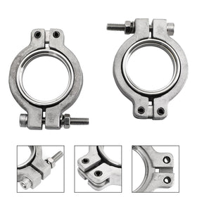 2PC TiAL MV-S 38 mm Wastegate V-Band Clamp Set Kit med skruvar, muttrar och tätningar Generic