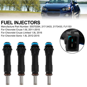 2012-2015 Chevrolet Sonic 1.8L Fuel Injectors 55570284 2173433 FJ1153 Generic