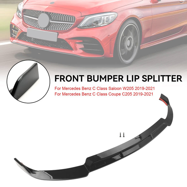 Mercedes Benz C-Klasse 2019-2021W205 C205 Brabus Style Front Splitter Lip Generiek