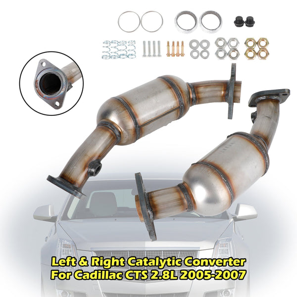 Ensemble de convertisseurs catalytiques gauche et droit Cadillac CTS 2,8 L 2005-2007 16544 16546 générique