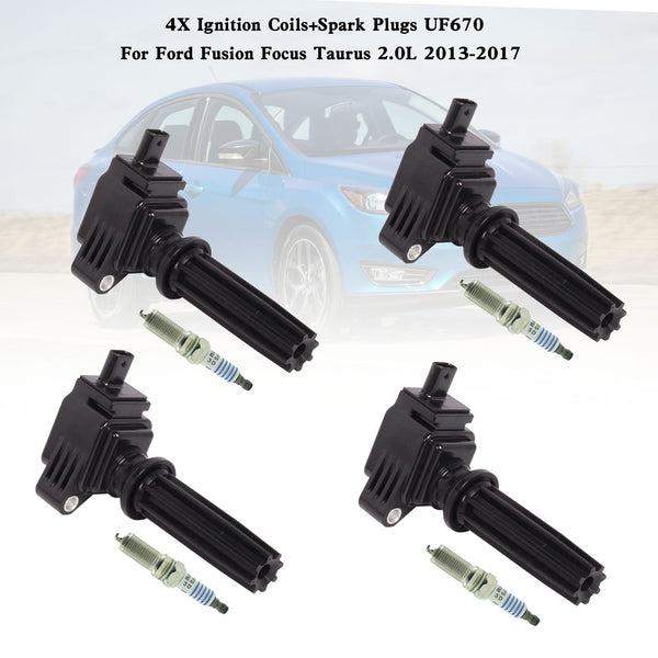 2017 Escape Trend Advance Sport Utility 4-Door 4X Ignition Coils+Spark Plugs UF670 Generic