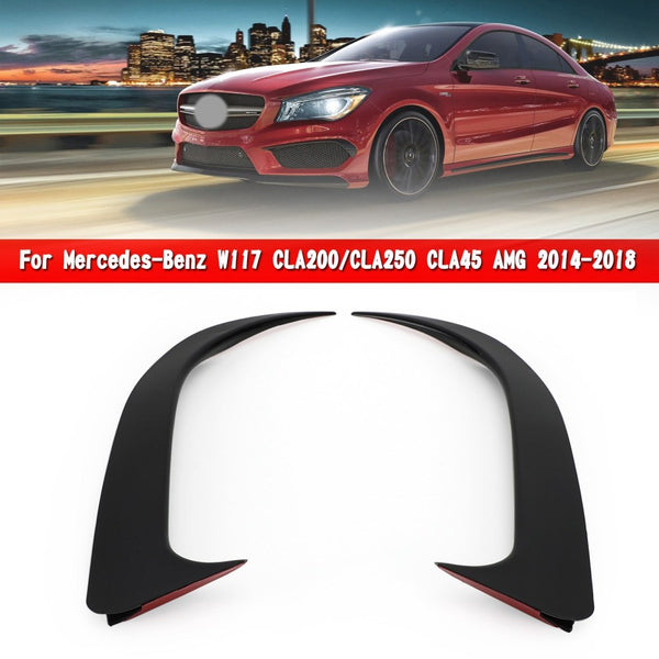 2014-2018 CLA-Class W117 Cubierta de ventilación de aire del alerón del parachoques trasero negro Mercedes genérico