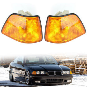 Corner Lights For BMW E36 3-Series 4Dr Sedan/Hatchback 1992-1998 Amber Generic