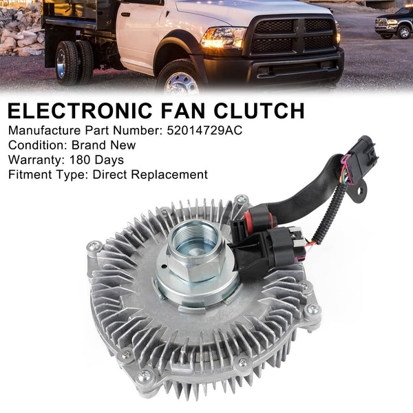 Lüfterkupplung, Kühlerkühlung, 52014729AC, passend für Dodge Ram 2500 3500 4500 5500 2013–2018