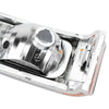 2003-2006 Chevr Silverado 1500/1500HD/2500HD/3500 Chrome Housing Amber Side Headlights/Lamp Assembly 15199556 10366038