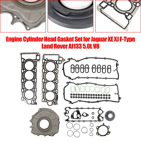 Motorzylinderkopfdichtungssatz LR105293 LR105294 für Jaguar XE XJ F-Type Land Rover AJ133 5.0L V8 Generic