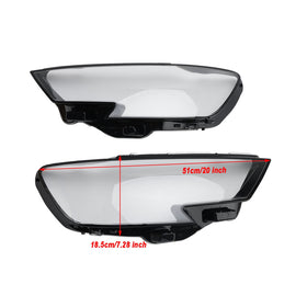 Audi A3 17-2020 Vänster +Höger Strålkastare Lins Plastkåpa Skal 8V0941783/84 Generic