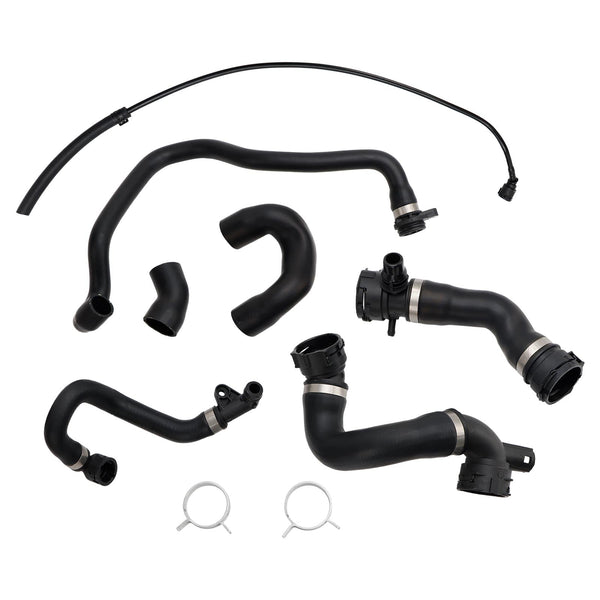 2012-2013 328i Convertible Coupe Radiator Coolant Water Hose Pipe Kit (7 Hoses) Generic