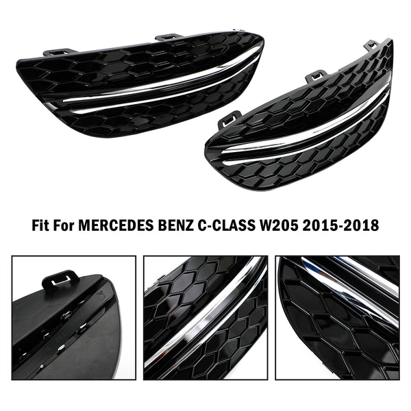 2015-2018 BENZ C-KLASSEW205 Basis Sedan Honingraat Voor Mistlamp Afdekking 2058850723 MB1038172 Generiek