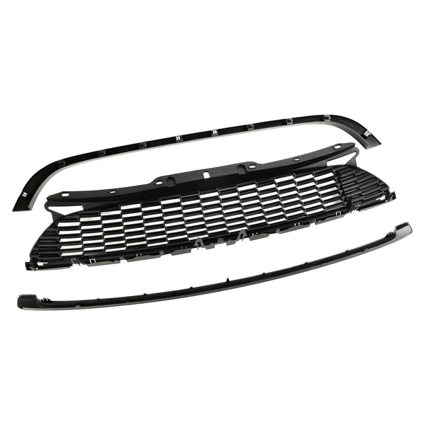 2008-2014 MINI R55 Cooper S & JCW 5-Door Estate 3PCS Gloss Black Front Grille Grill Generic