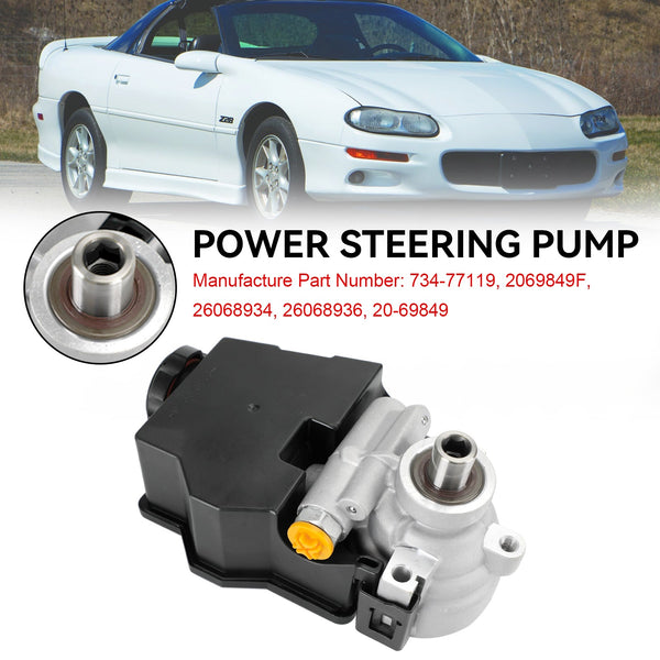 1998-2002 Chevy Camaro/Pontiac Firebird 734-77119 2069849F Servostyrningspump med reservoar 26068934 Generisk