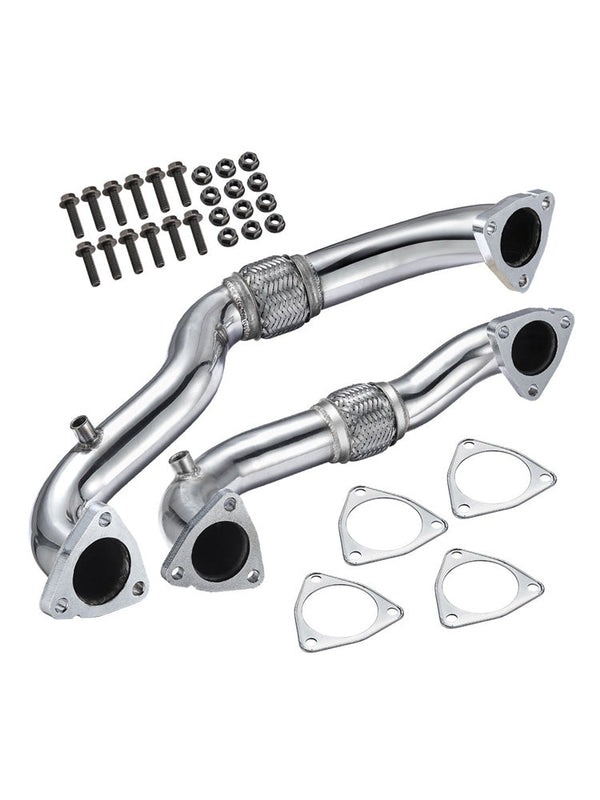 2008-2010 Ford 6.4 Powerstroke Dieseluitlaat Up-Pipe Heavy Duty gepolijst GEEN EGR Algemeen