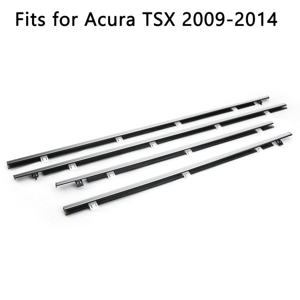 4x Auto-Außenfenster-Dichtungsstreifen-Dichtungsgürtel-Formteil für Acura TSX 2009-2014 Generic
