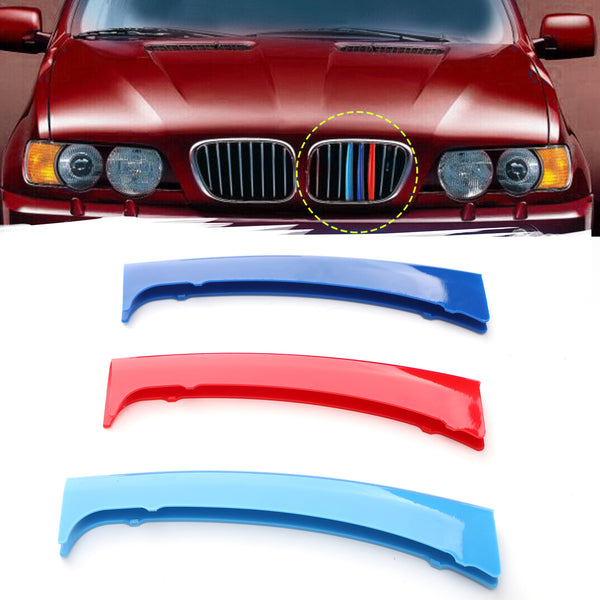 1999-2003 BMW X5 E53 3PCS Grille Cover Insert Trim Clips Decal Trip Generiek