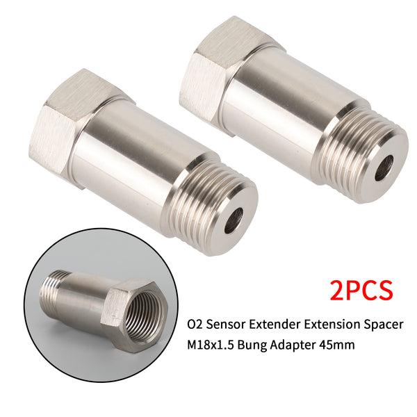 2PCS CEL O2 Sensor Adapter M18x15 45mm Check Engine Licht Eliminator Rohr Verlängerung Extender Generisches