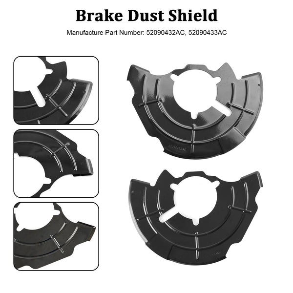 2005-2010 Jeep Grand Cherokee Derecha+Izquierda Protector de polvo de freno delantero 52090432AC 52090433AC Genérico