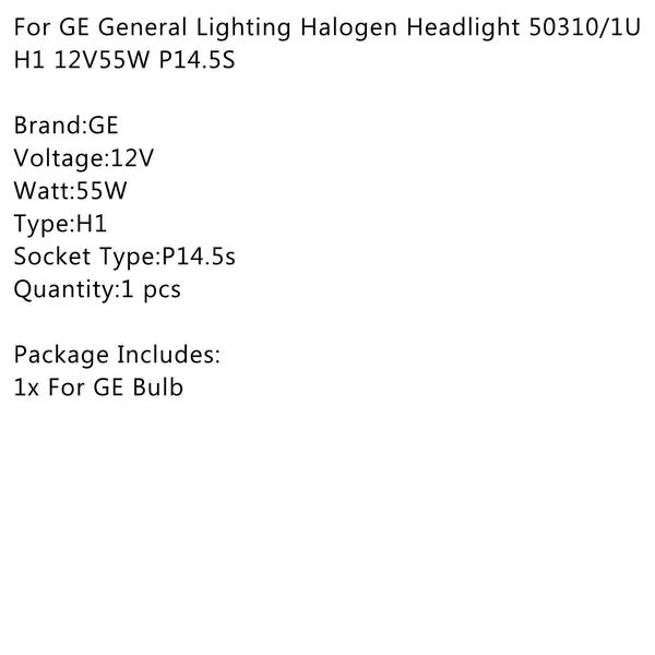 For GE General Lighting Halogen Headlight 58520U H7 12V55W PX26D Generic