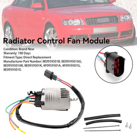 Audi A4 8E2 8E5 B6 Regeleenheid radiateurventilator 8E0959501AB 8E0959501AG Generiek