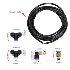 PUSH LOCK Kit de montaje de vacío negro Turbo Wastegate y solenoide para vehículos Turbo genéricos