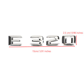 Rear Trunk Emblem Badge Nameplate Decal Letters Numbers Fit Mercedes E320 Chrome Generic