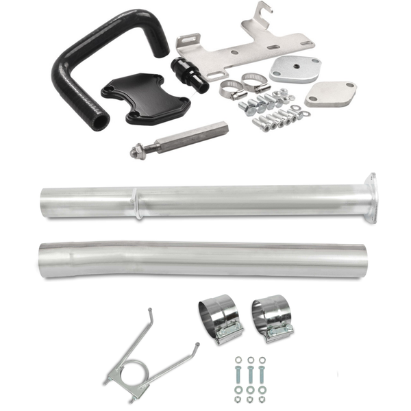 4Inch Exhaust Muffler Pipes & EGR Delete Kit for 2013-2017 Dodge Ram 2500 3500 6.7L Cummins Diesel