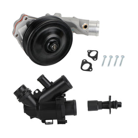 Pompe à eau Jaguar 2013-2014 XFR-S avec connecteur de joints de boulons + kit de thermostat LR097165 766192 LR028136 générique