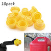 10x TAPPO BECCUCCIO GIALLO di ricambio superiore per CANNA GAS carburante BLITZ 900302 900092 900094