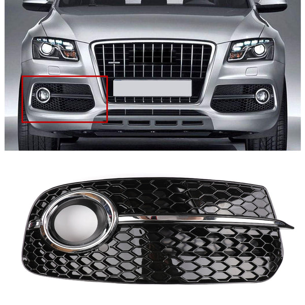 ABS Front Fog Lamp Lower Grille Grill Cover Kit For  2013-2016 Audi Q5 Generic